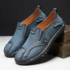 2025 Autumn Handmade Men's Large Size Casual Leather Slip-on Moccasins