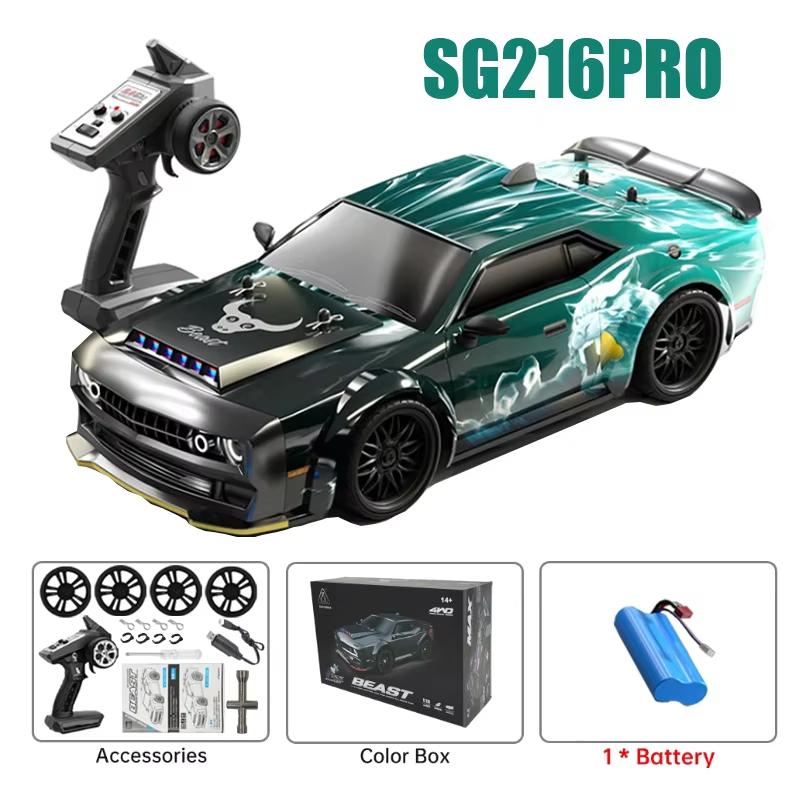

Новый SG216MAX/SG216PRO 1:16 бесщеточных высокоскоростных 4WD RC автомобилей со светодиодными лампами 4x4 внедорожный дрифт гоночный автомобиль 50 или 70 км/ч радио водонепроницаемый RC игрушка детский подарок зелёный