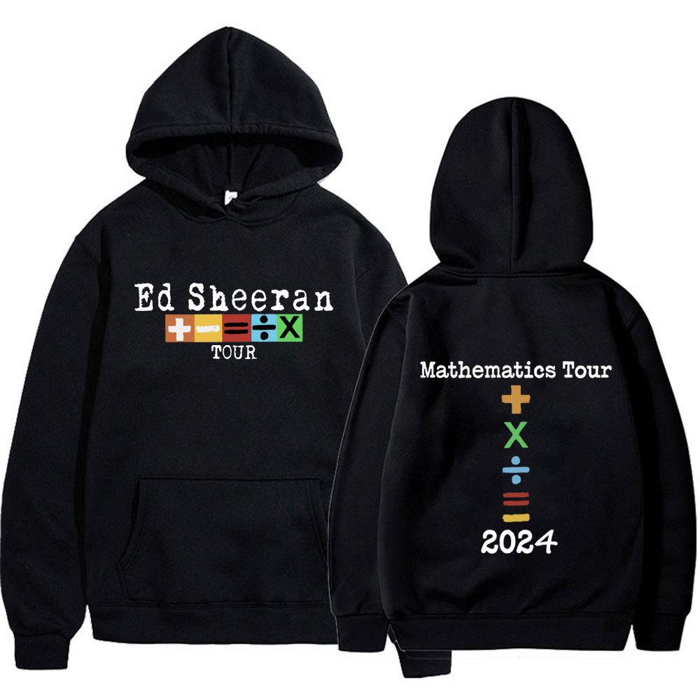 Ed Sheeran Concert Tour Mathematics Hoodies Men's and Women's Harajuku Pullover Street Wear Unisex Plushed Sweater