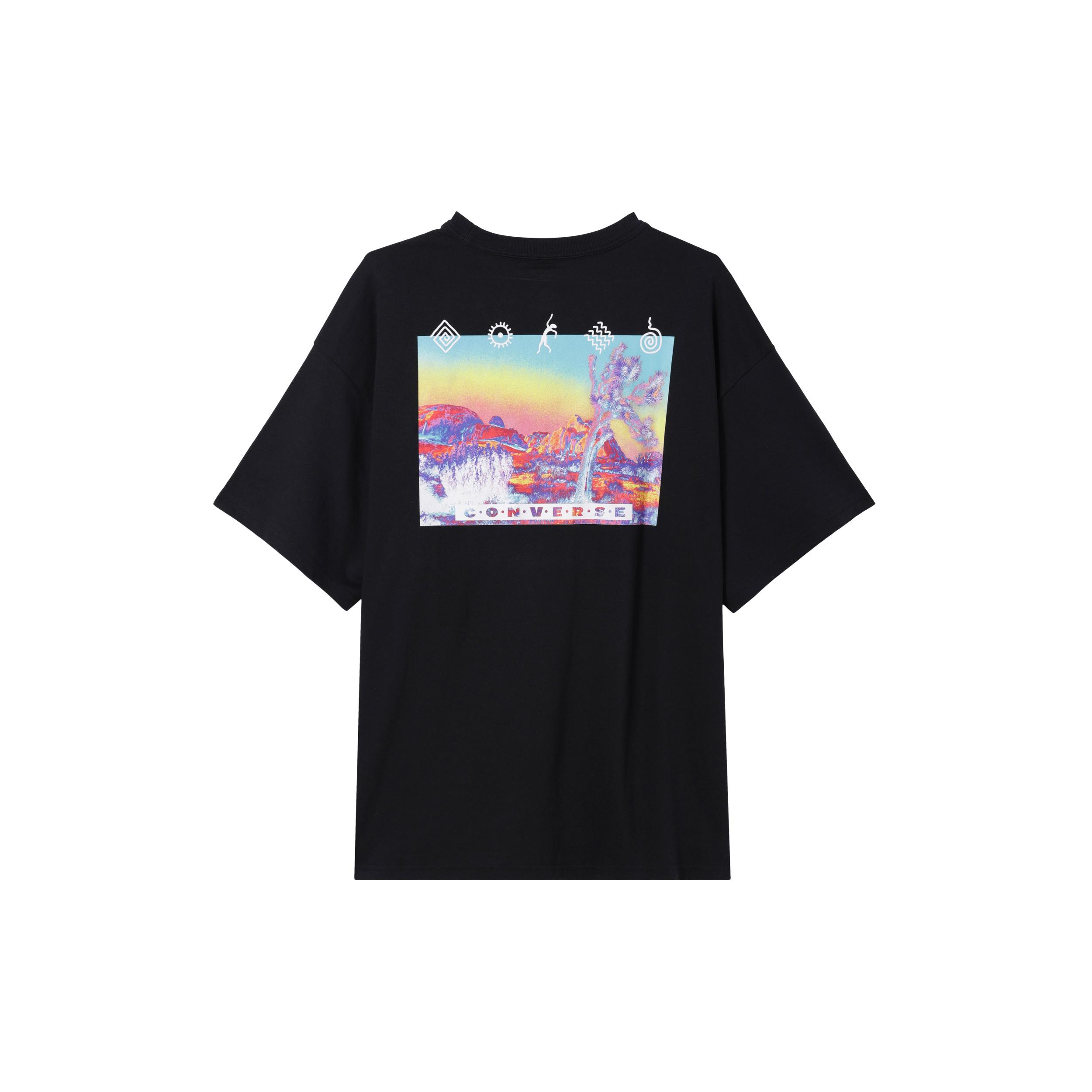 

New Converse Neon Horizon T Shirt Men s Black 10023994-A01 M