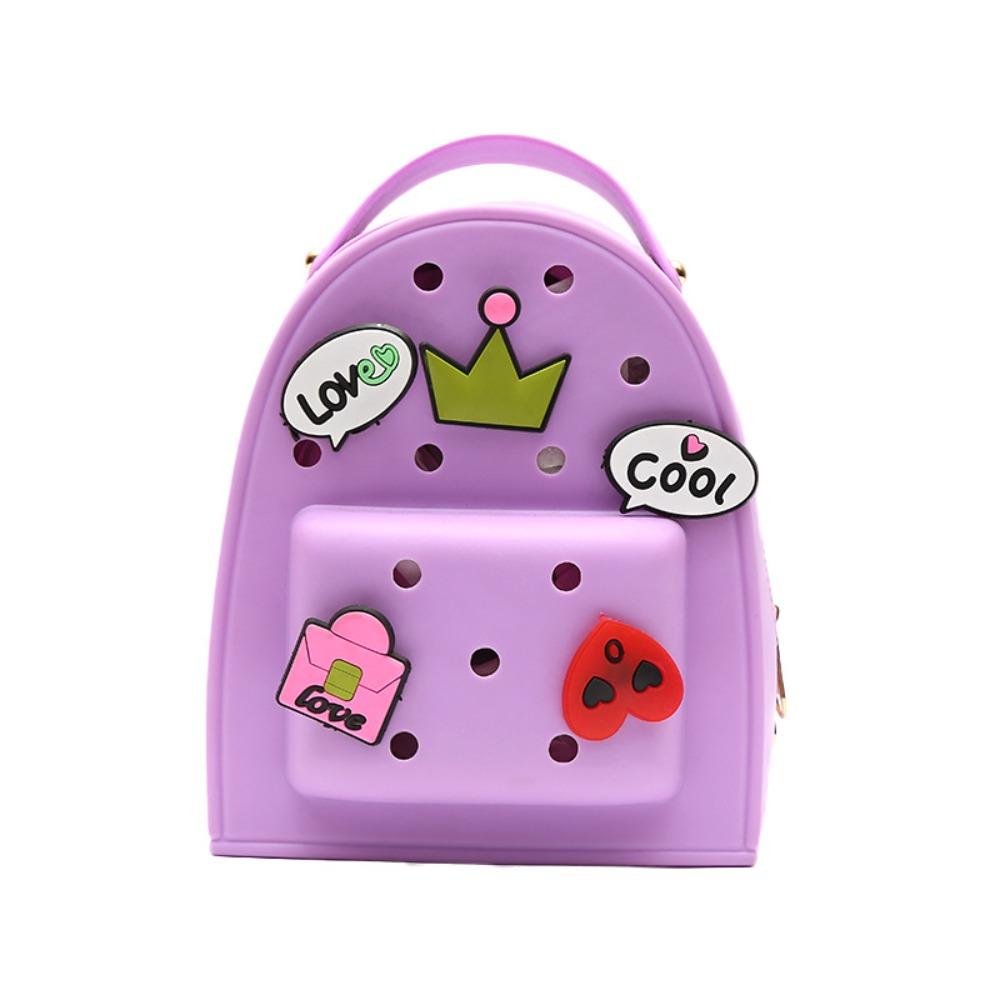 Adjustable Straps Kids Schoolbags Zippered Kindergarten Knapsack Fashion Silicone Backpack  Ladies