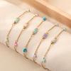 Delicate Bohemian Handmade Woven Rice Bead Shell Stainless Steel Bracelet For Women