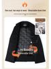 2025 Men's Luxury Woolen Down Coat - Double-Sided, Plus Size, Warm & Lightweight for Autumn/Winter Business Wear