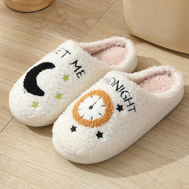 Slippers cotton slippers women winter christmas halloween cotton mop indoor home plush warm cotton slippers