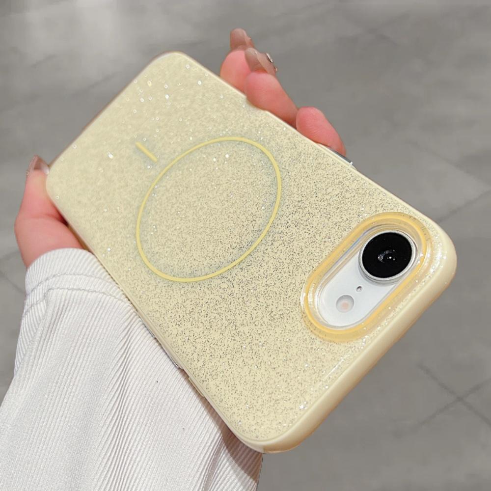 Luksusowe Błyszczące Brokatowe Magnetyczne Etui Na Telefon Dla iPhone 16 15 14 13 12 11 Pro Max Dla Magsafe Magnetyczne Bezprzewodowe Ładowanie Pokrowiec