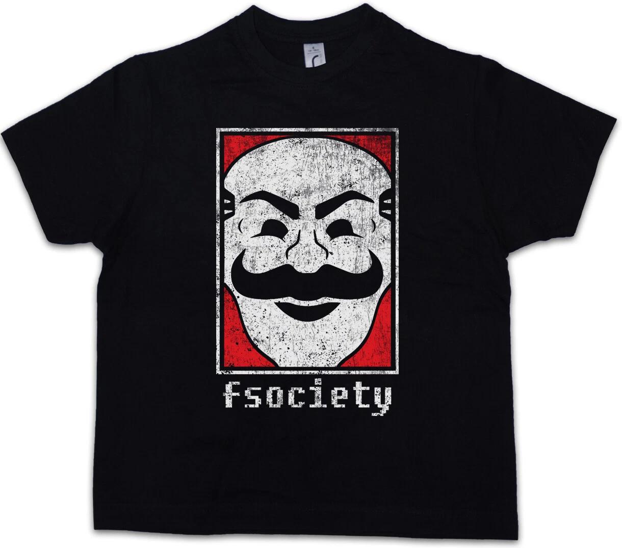MR. FSOCIETY LOGO Kids Boys kids boys T-Shirt Robot Symbol Hacker Anonymous Virus 140