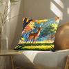 Deer Forest Animals Pillow Case Fashion Square Pillowcase Bedroom Sofa Room Ins Decoration Leisure