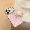 Fritillary is suitable for Apple 17pm mobile phone case magnetic suction bracket iphone16 pink plaid star 14 gilt 15 mirror