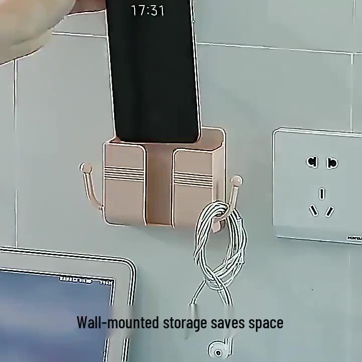 Adhesive Wall-Mount Phone Charging and Remote Holder