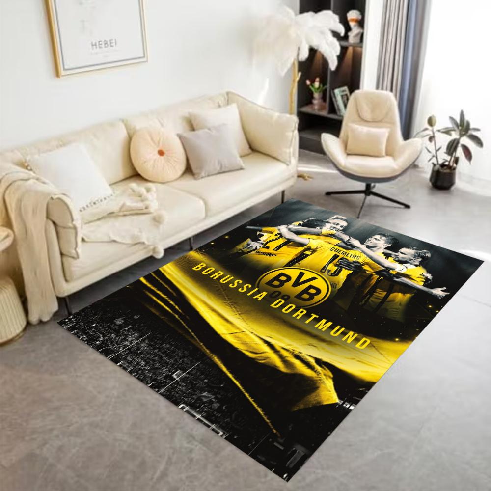 Bvb Borussia Dortmund Football Club Floor Mat Design For Dining Room Balcony Playrooms Kitchen Antislip Rug Anime Office Decor Perfect Gift For Womenm
