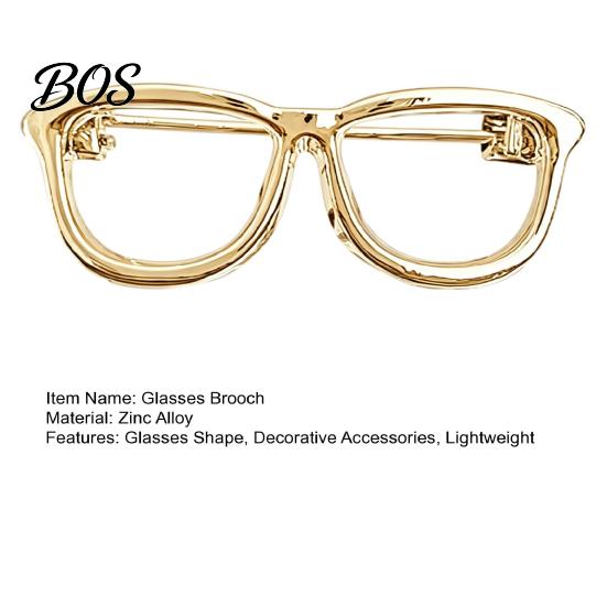 Elegant Clothing Embellishment Alloy Glasses Brooch for Men Women, Eyeglasses Shape Lapel Pin Pin, Decorative Accessory Suits Shirts Sweaters Jewelry