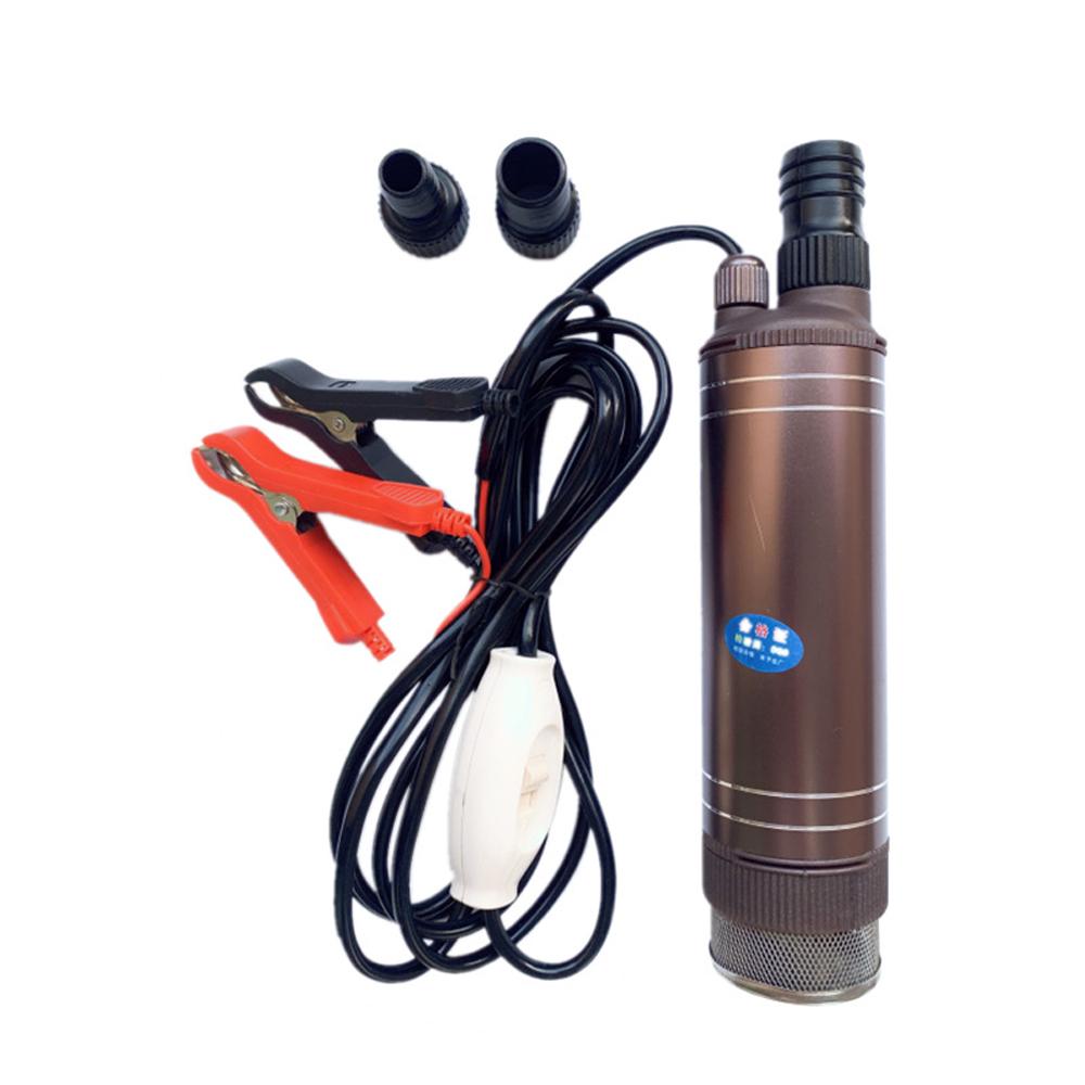 Submersible Water Pump 12V 24V Portable Electric Alloy Shell Copper Motor Max 55L min Diesel Kerosene Fuel Transfer