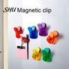 Refrigerator Magnet Clip 12Pcs Bag Sealing Anti-Slip Magnetic Sealable Food Storage Bright Color Translucent for Home Snack