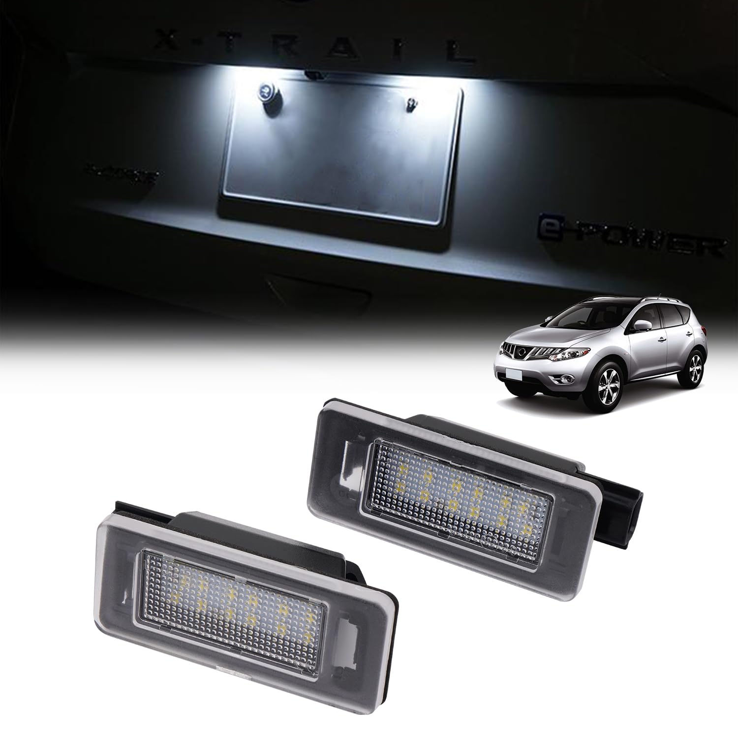 

GIMUYA Подсветка номерного знака Nissan Murano Z51/Z50, Светодиодная лампа номерного знака, Высокая яркость, Взрывной свет,