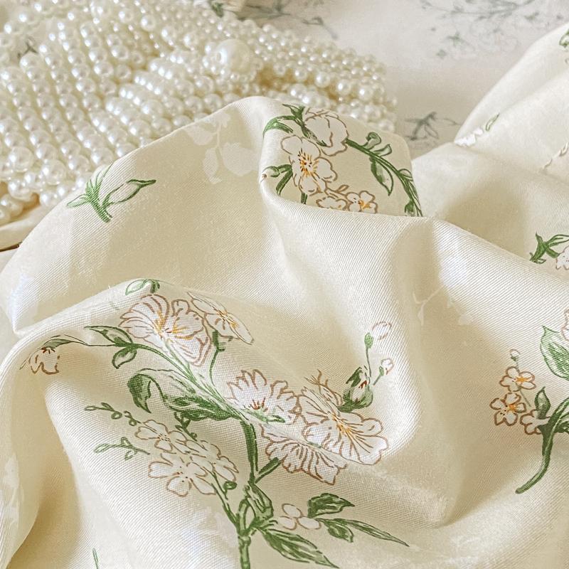 Small Fresh Floral Pattern,100% Cotton,Fitted Sheet With Deep Pocket 160x200,No Pillowcase,Soft Breathable,133x72 Fabric