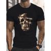 Men'S Summer T-Shirt - Sparkling Skull Graphic, Casual Short Sleeve Top, Fits and Tall Sizes, Machine Washable,