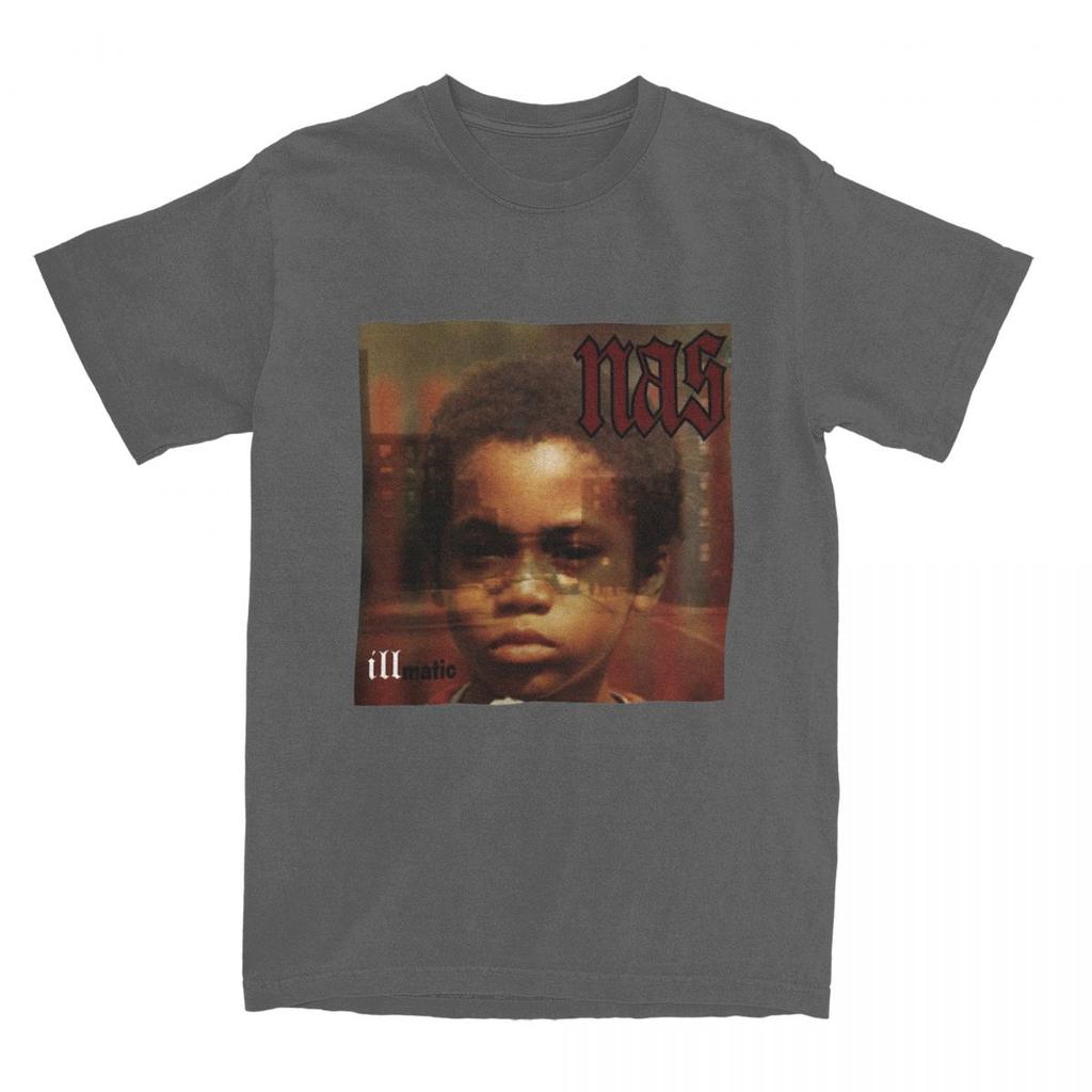 Nas Singer T-Shirt Man Illmatic Album Y2K Basic Cotton T-Shirts Summer O-Neck Trending Tee Shirt Cheap Big Size Tops