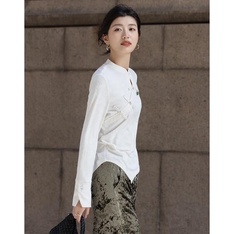 Demana Winter New Chinese Style Jacquard Frog-Button Top