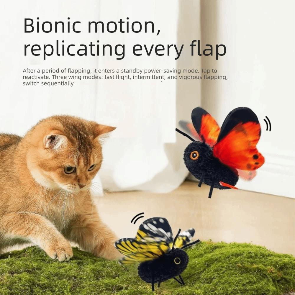 Multiple Modes Butterfly Cat Teaser Hanging Elastic String Feline Toy Kittens