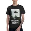 Módní tričko I Want To Believe Čistá bavlna Kulatý výstřih Pánská trička Krátký rukáv PlDárková trička Mikina Letní EU velikost