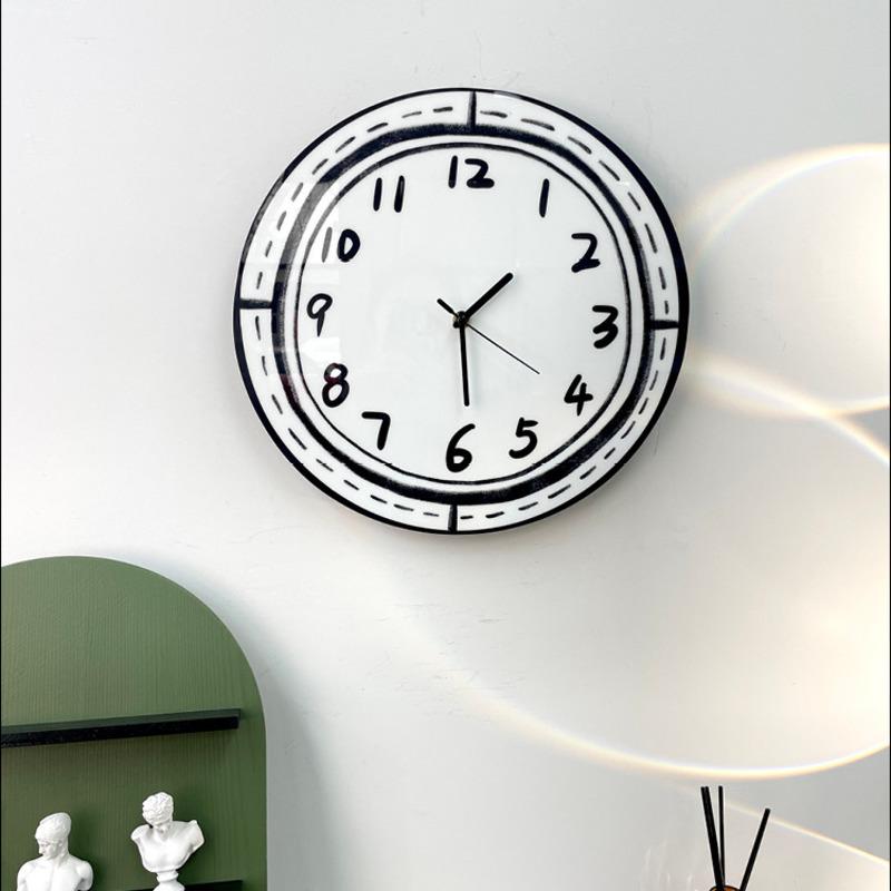 Creative Cartoon Silent Wall Clock Hanging Quartz Clock Anime Art Clock Living Room Studio Music Room Home Wall Decoration