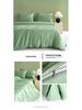 Solid Color 60S Pure Cotton Reactive Print 4-Piece Long-Staple Cotton Bedding Set with Small Black Label