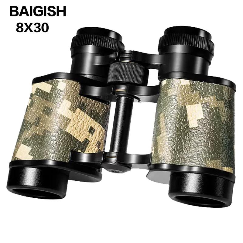 Binoculars 8x30 Full Metal Powerful Structure Glasses Bak4 Prism Long Range Telescope With bag For Hunting Camping Outdoor Scope