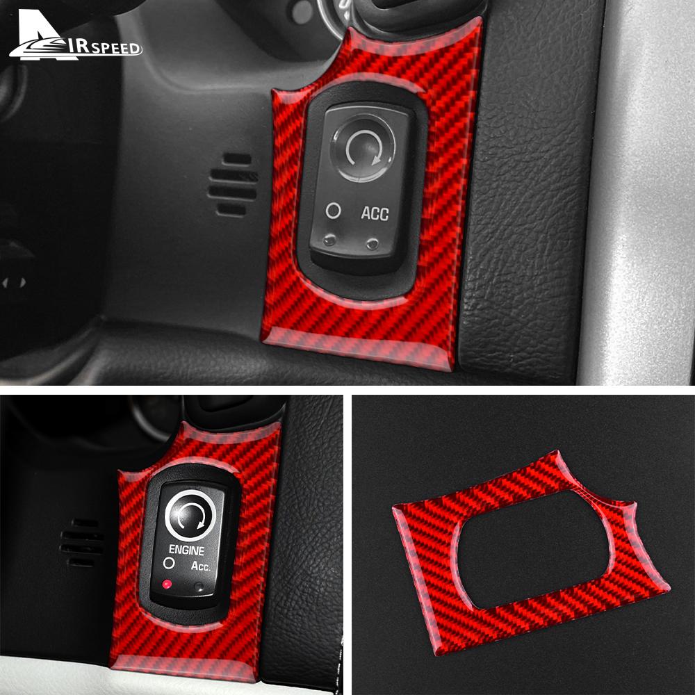 Real Soft Carbon Fiber for Chevrolet Corvette C6 2005 2006 2007 2008 2009 2010 2011 2012 2013 Car Ignition Button Switch Sticker