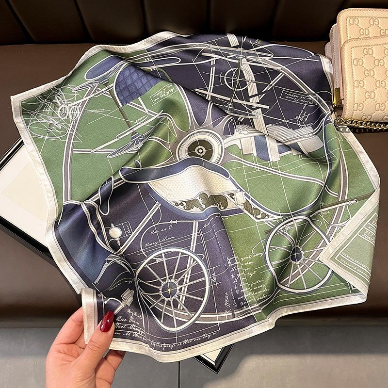 

Pure Silk Headscarf Square Satin Scarf For Women Shawl Foulard Hijab Neckerchief Headband Wrap Bandana Girls Wrist Echarpe Real Silk 53x53cm