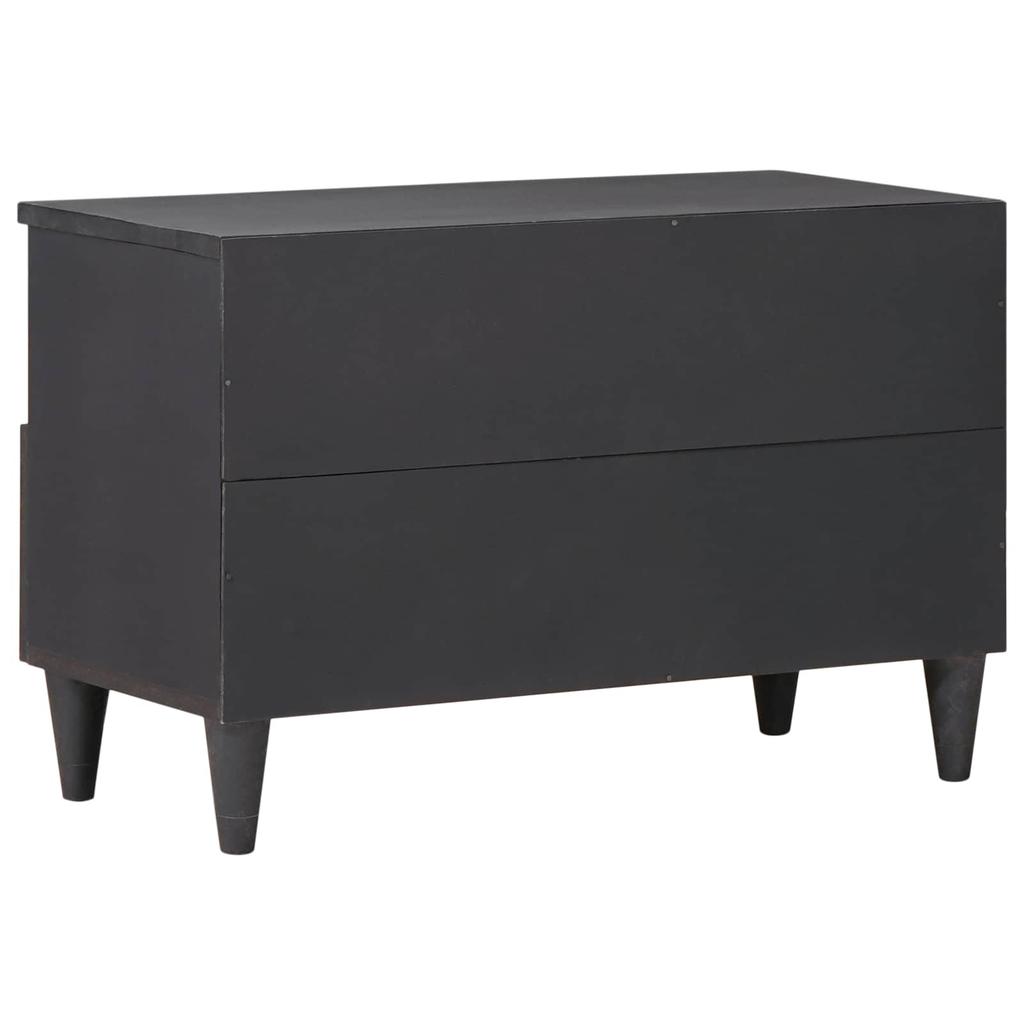 Media Storage Cabinet Multicolored 70 X 33.5 X 46 Cm Solid Mango Wood