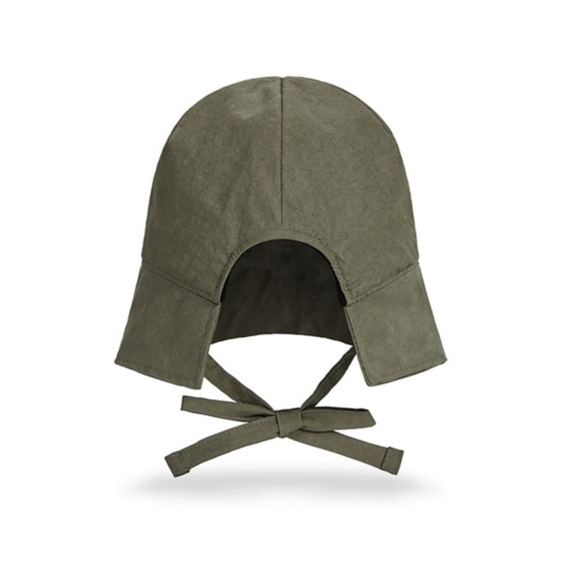 VARZAR VA Curved Oval Metal Bonnet Hat Khaki