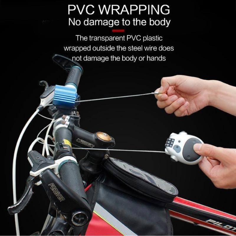 Motorcycle Cable Lock: Retractable Steel Wire - Bicycle, Helmet, Luggage, Travel and Mini Motorcycle Lock