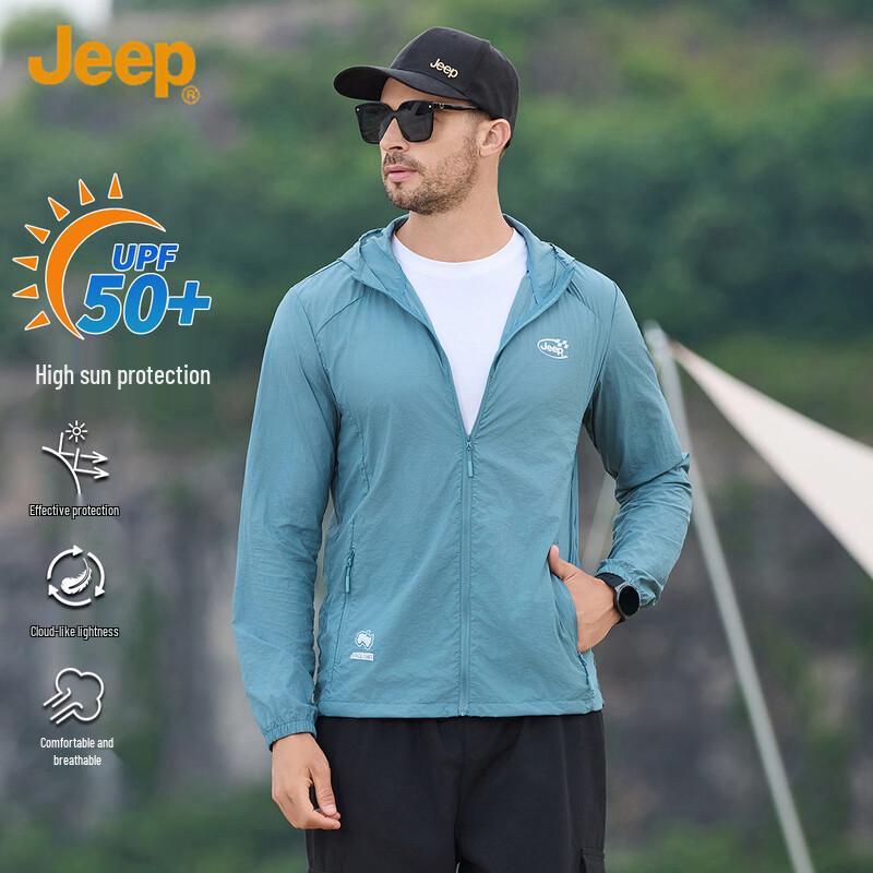 JEEP Men s Lightweight Hooded Sun Protection Jacket 3XL