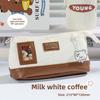 Multi Function Fabric Pencil Pouch With Card Slot And Keychain For Office And School
