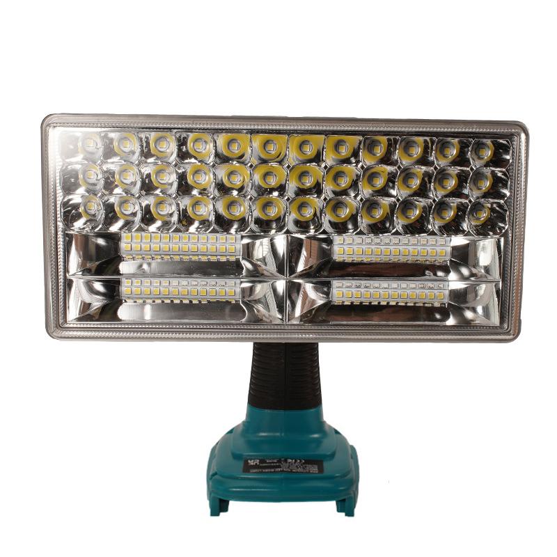 9 Inch 40W LED Lamp For Makita BL1430 BL1830 18V Lithium Battery LED Working Light Indoor Outdoor Spotlight Flashlight With USB
