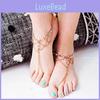 Minimalist Foot Alloy Anklet Chain Foot Jewelry With Flowing Tassels Women For