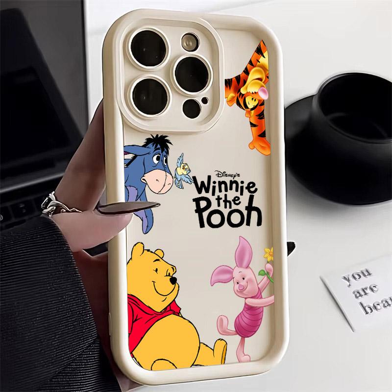Winnie Piglet Tigger Cartoon Phone Case For iPhone 17E 11 12 13 14 15 16 17 Pro Max Fundas 17 Air Plus 16e 13 Mini Silicon Cover