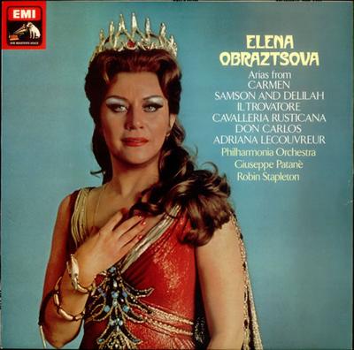 LP-skiva ELENA OBRAZTSOVA PHILHARMONIA ORCH Operaaer ASD3459 ANGEL 1978 UK Klassisk Begagnad