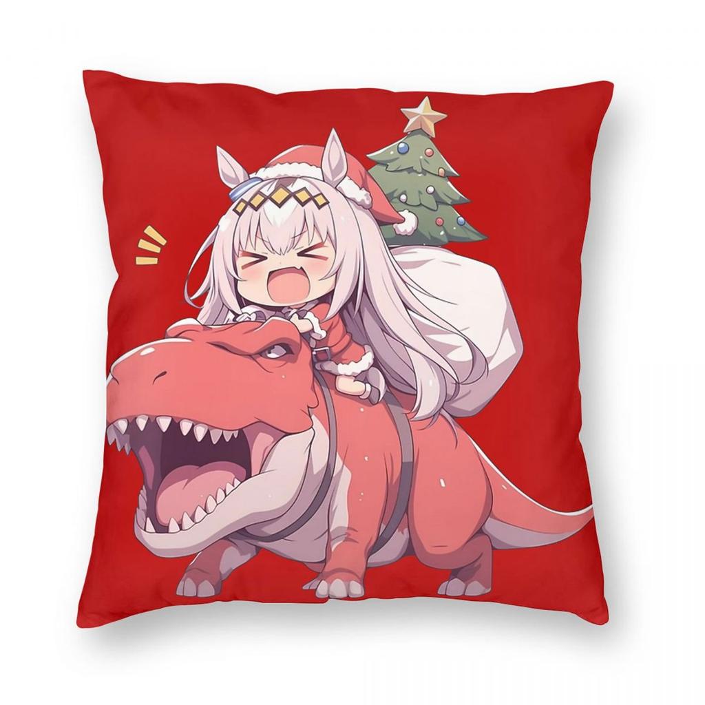 Gold Ship Christmas Pillowcase Double-sided Printing Cushion Cover Decorative Uma Musume Anime Throw Pillow Case Cover