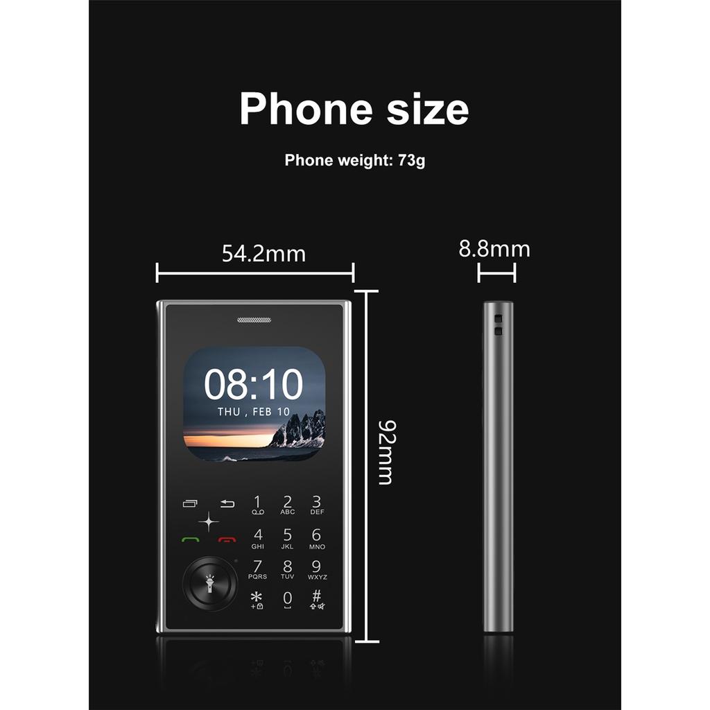 2 Pieces Stylish Mini 2G Mobile Phone