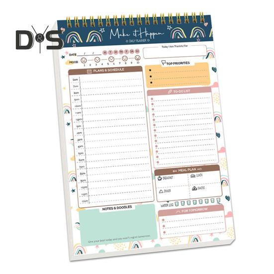 Goal-Oriented Planner Book A5 Size Smooth Writing No Ink Bleeding Efficient Goal Achievement Organizer Notebook