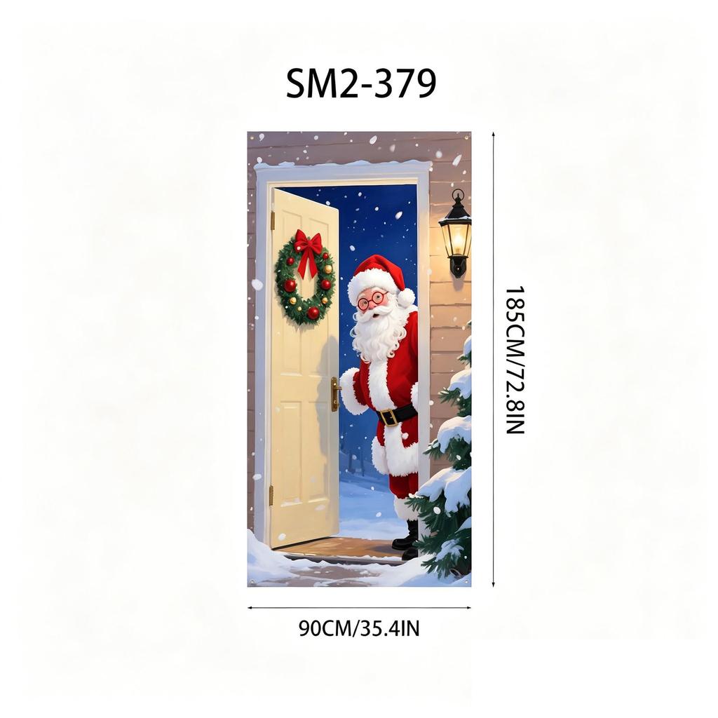 Santa Claus Christmas Hanging Cloth Background Decoration