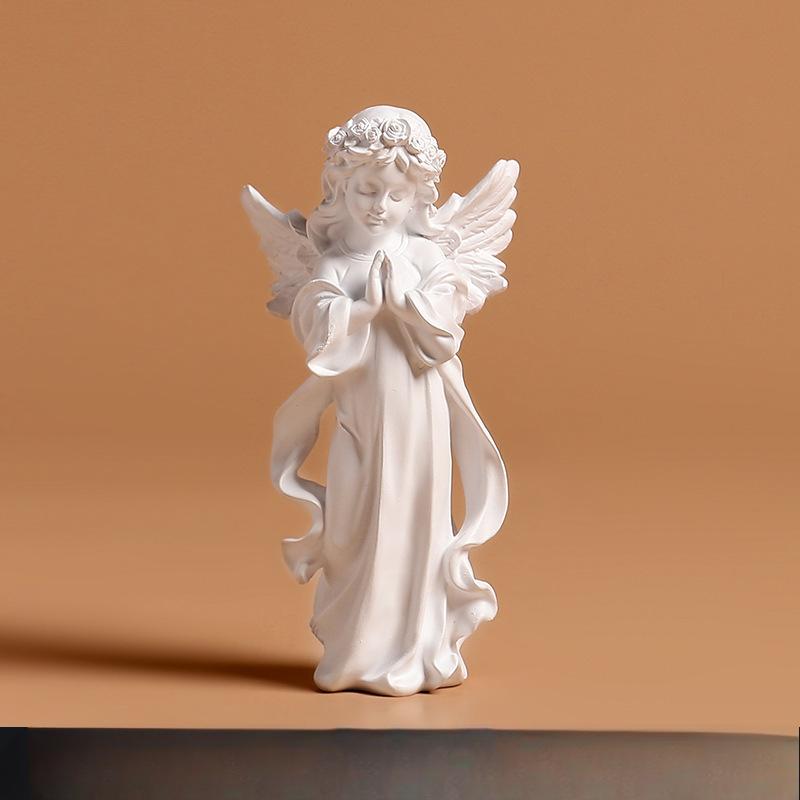 Photos - Figurine / Candlestick Angel Alice Little Girl Statue Cute Nordic Style Fashion Resin Craft Desktop Home Decoration Decoration W4908WW