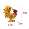 Chicken Figurine Jewelry Box Organizer Decoration Tabletop Sculpture Alloy Trinket