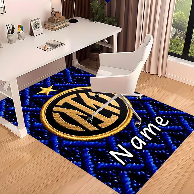 Custom Personalization Inter Milan Print Area Rug - Soft, Washable Non-Slip Indoor Mat,Living Room,Home&Office Decorative Rug