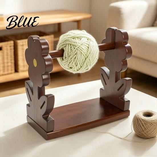 Crochet Accessories for Beginners Rotatable Wooden Yarn Rack Easy Assembly Ball Dispenser Storage Rack Smooth Rotation Spool Stand Embroidery