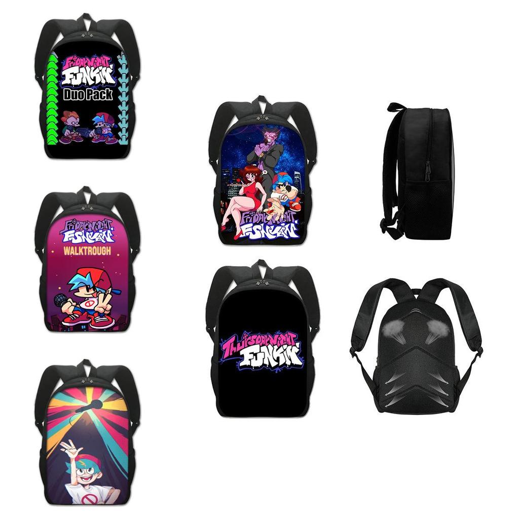 Stilvoller Freitag Nacht Funkin Rucksack Für Cartoon-Spiel-Fans Mit Verstellbaren Trägern