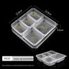 Molona 1500ML 5-Compartment Disposable Plastic Meal Box