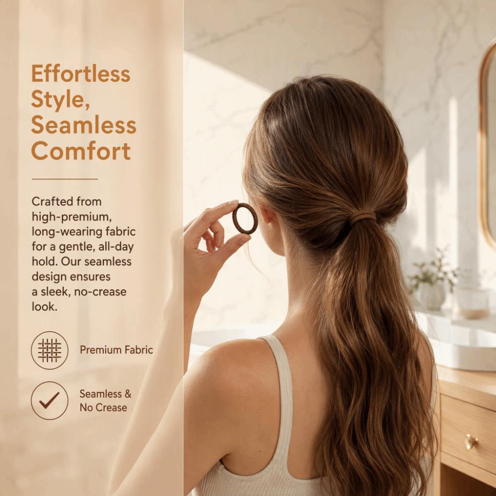 137Pcs High Elasticity Hair Bands Seamless Design Ponytail Holders Hair Ties Ponytail Styling