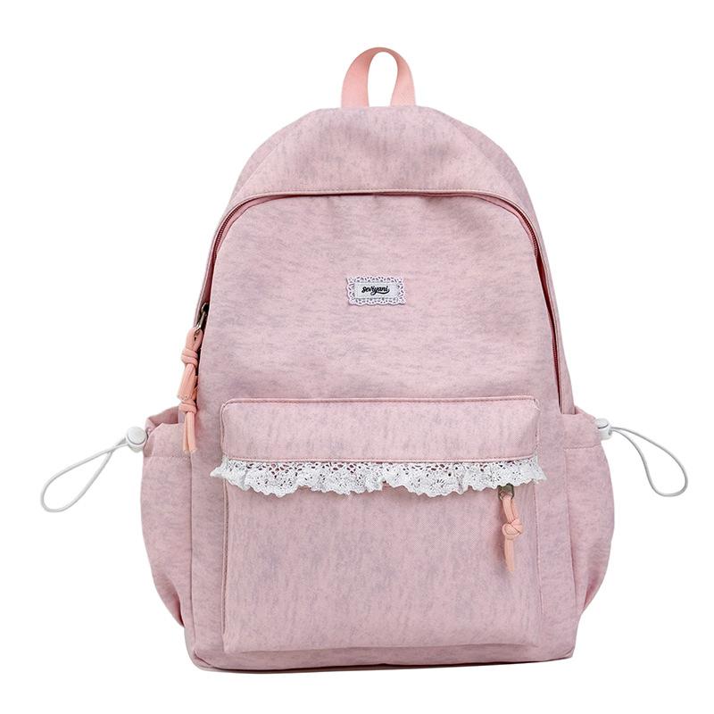Schoolbag Japanese cute lace backpack versatile niche design middle school student schoolbag girl heart ins fashion backpack